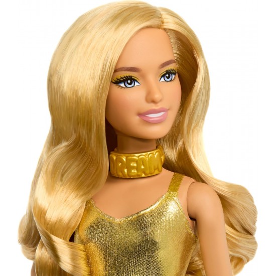 Barbie Fashionistas lelle zelta kostīmā, HRH19 Barbie Fashionistas lelle zelta kostīmā, HRH19