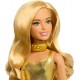 Barbie Fashionistas lelle zelta kostīmā, HRH19 Barbie Fashionistas lelle zelta kostīmā, HRH19