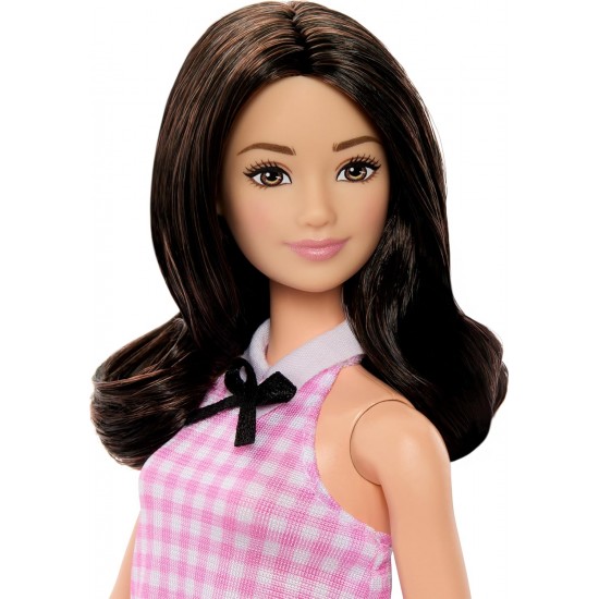 Barbie Fashionistas lelle ar melniem, viļņainiem matiem, HRH21 Barbie Fashionistas lelle ar melniem, viļņainiem matiem, HRH21