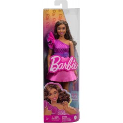 Barbie Fashionistas lelle ar apaļīgu ķermeņa uzbūvi, brūniem  matiem, HRH22