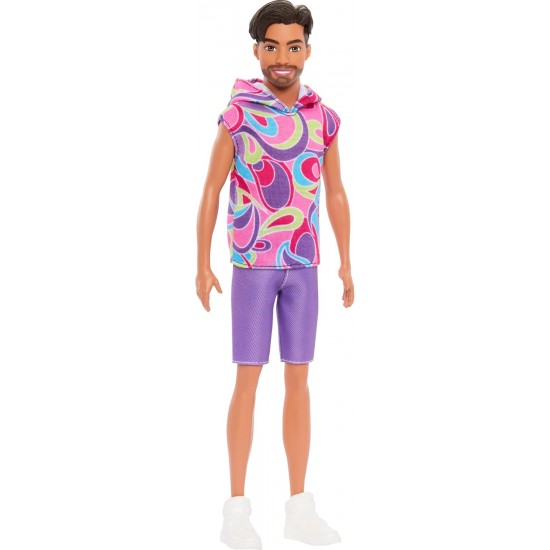 Barbie Fashionistas Ken lelle ar izskatu, kas iedvesmots no Totally Hair izskata, HRH26 Barbie Fashionistas Ken lelle ar izskatu, kas iedvesmots no Totally Hair izskata, HRH26