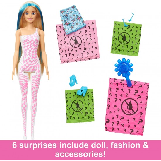 Barbie Color Reveal Doll & Accessories with 6 Unboxing Surprises, HRK06