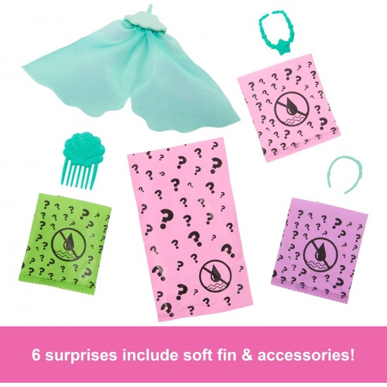 Barbie Color Reveal lelle un aksesuāri ar 6 pārsteigumiem, nāru sērija, HRK12 Barbie Color Reveal lelle un aksesuāri ar 6 pārsteigumiem, nāru sērija, HRK12