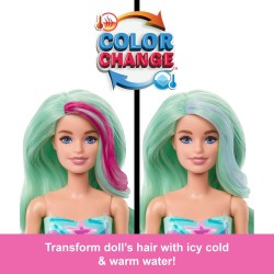 Barbie Color Reveal lelle un aksesuāri ar 6 pārsteigumiem, nāru sērija, HRK12