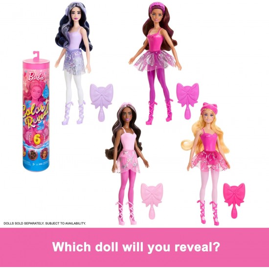 Barbie Color Reveal lelle un aksesuāri, balerīnu sērija, HRK17 Barbie Color Reveal lelle un aksesuāri, balerīnu sērija, HRK17