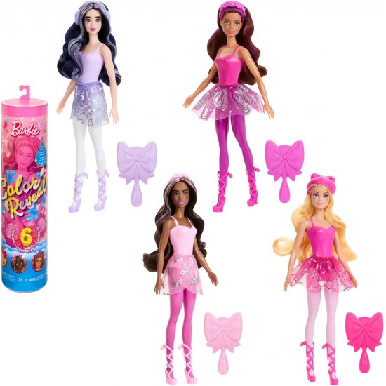 Barbie Color Reveal lelle un aksesuāri, balerīnu sērija, HRK17 Barbie Color Reveal lelle un aksesuāri, balerīnu sērija, HRK17