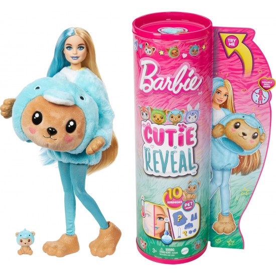 Barbie lelle Cutie Reval kostīmu sērija lācis un delfīns, HRK25