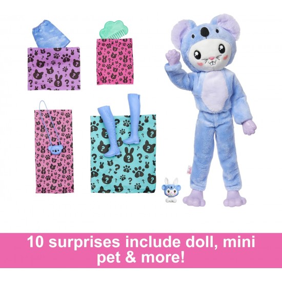 Barbie Cutie Reveal Costume-Themed Doll & Accessories With 10 Surprises, Bunny As A Koala Dolphin HRK26