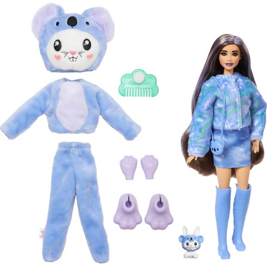 Barbie Cutie Reveal Costume-Themed Doll & Accessories With 10 Surprises, Bunny As A Koala Dolphin HRK26