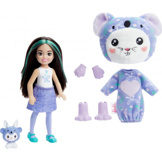 BARBIE Cutie Reveal Čelsija kostīmu sērija zaķis un koala, HRK31