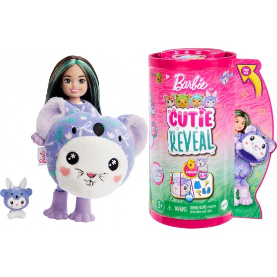 BARBIE Cutie Reveal Čelsija kostīmu sērija zaķis un koala, HRK31