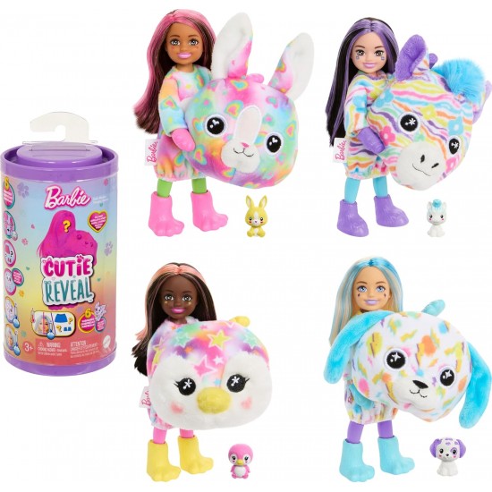 BARBIE Čelsija Cutie Reveal lelle krāsu sapnis-asst., HRK42 BARBIE Čelsija Cutie Reveal lelle krāsu sapnis-asst., HRK42