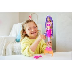 Barbie lelle Dreamtopia Malibu nāriņa ar krāsu maiņu, HRP97