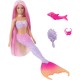 Barbie Mermaid Doll, “Malibu” Pet Dolphin and Water-Activated Color Change Feature, HRP97