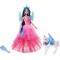 Barbie Doll Unicorn Toy, 65th Anniversary  Doll with Blue Hair, Pink . HRR16