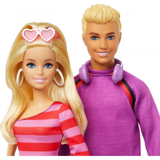 Barbie modes leļļu komplekts ar 2 modes lellēm un 6 aksesuāriem, Bārbija un Kens, HXK90 Barbie modes leļļu komplekts ar 2 modes lellēm un 6 aksesuāriem, Bārbija un Kens, HXK90