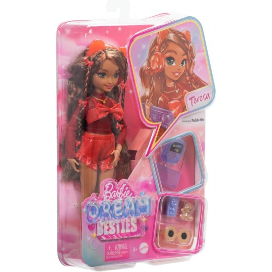 Barbie Dream Besties Teresa Fashion Doll With Video Game Themed Accessories, 10 Piece Count