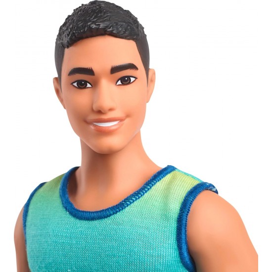 Barbie Fashionistas Ken lelle ar melniem matiem, HYV00 Barbie Fashionistas Ken lelle ar melniem matiem, HYV00