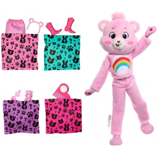 Barbie Cutie Reveal lelle un aksesuāri, Rūpju lāču sērija, modes lelle ar Uzmundrinošā lāča kostīmu, JCN95 Barbie Cutie Reveal lelle un aksesuāri, Rūpju lāču sērija, modes lelle ar Uzmundrinošā lāča kostīmu, JCN95
