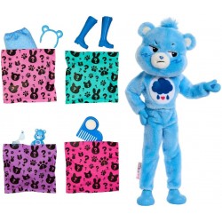 Barbie Cutie Reveal Care Bears sērijas lelle un aksesuāru komplekts ar Grumpy Bear kostīmu, JCN96