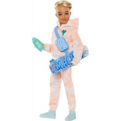 BARBIE Dream Besties lelle Kens ar 9 vasaras un skeitborda tematikas aksesuāriem JDD75