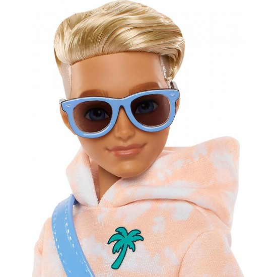 Barbie Dream Besties Ken Fashion Doll With 9 Summer & Skateboard Themed Accessories JDD75 Barbie Dream Besties Ken Fashion Doll With 9 Summer & Skateboard Themed Accessories JDD75
