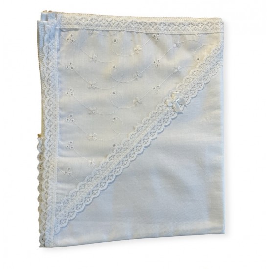 Sheet - corner with lace, white 75x 75cm white art.206