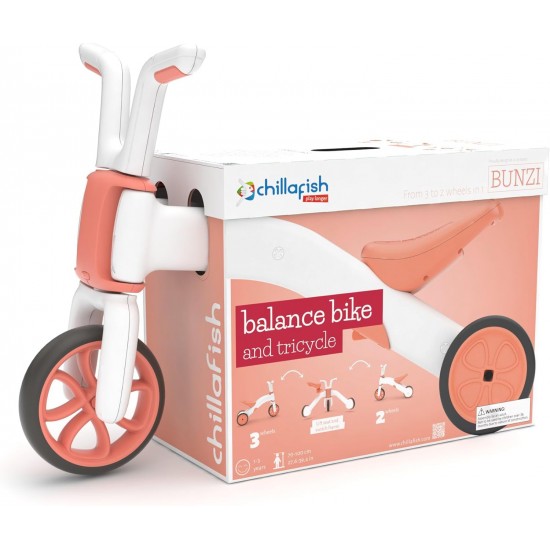 CHILLAFISH BUNZII BALANCE BIKE - TRANSFORMER FOR THE LITTLE ONES 2-IN-1, 1 TO 3 YEARS, FLAMINGO CPBN03FLA CHILLAFISH BUNZII BALANCE BIKE - TRANSFORMER FOR THE LITTLE ONES 2-IN-1, 1 TO 3 YEARS, FLAMINGO CPBN03FLA