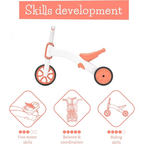 CHILLAFISH BUNZII BALANCE BIKE - TRANSFORMER FOR THE LITTLE ONES 2-IN-1, 1 TO 3 YEARS, FLAMINGO CPBN03FLA CHILLAFISH BUNZII BALANCE BIKE - TRANSFORMER FOR THE LITTLE ONES 2-IN-1, 1 TO 3 YEARS, FLAMINGO CPBN03FLA