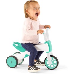 CHILLAFISH Bunzi līdzsvara velosipēds - transformers pašiem mazākajiem 2-in-1, mint, no 1 līdz 3 gadiem, CPBN03MIN