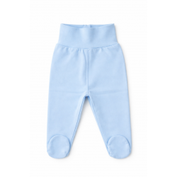 Gaiši zilas  Jaundzimušo pusbikses ar pēdiņām, nedaudz siltinātas