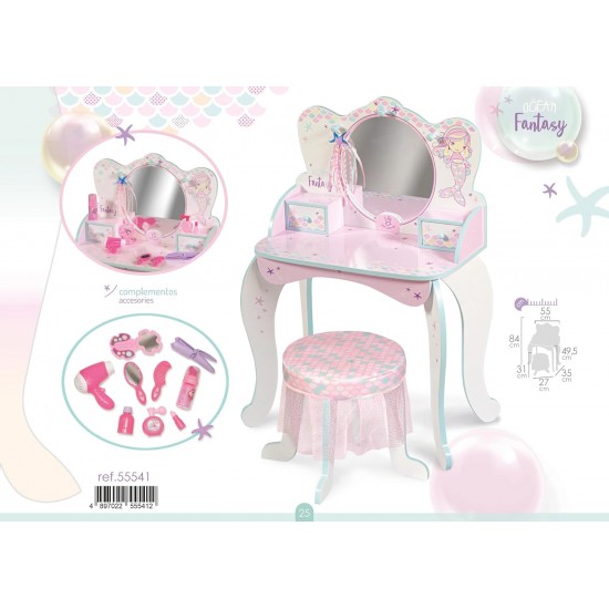 DeCuevas koka spoguļgaldiņš Ocean Fantasy