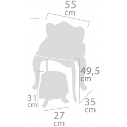 DeCuevas koka spoguļgaldiņš Ocean Fantasy, L55541