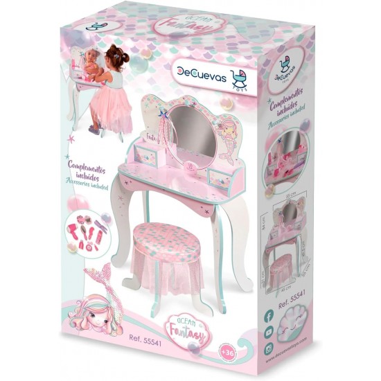 DeCuevas koka spoguļgaldiņš Ocean Fantasy