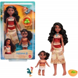 Disney Moana 2 Moana and Simea Sister Doll Set with HeiHei and Accessories, JBT 41