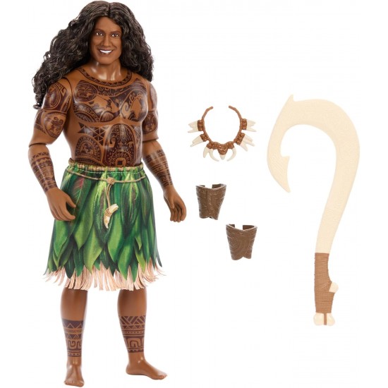 Disney Moana Maui lelle ar zivju āķi un piederumiem, JLP17