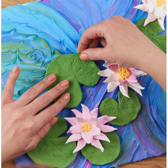 Creative set Modelling clay - 3D painting Water lillies  (30*40 cm)