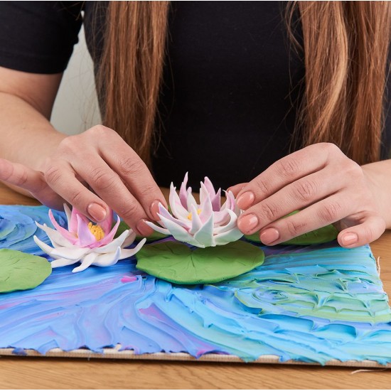 Creative set Modelling clay - 3D painting Water lillies  (30*40 cm)