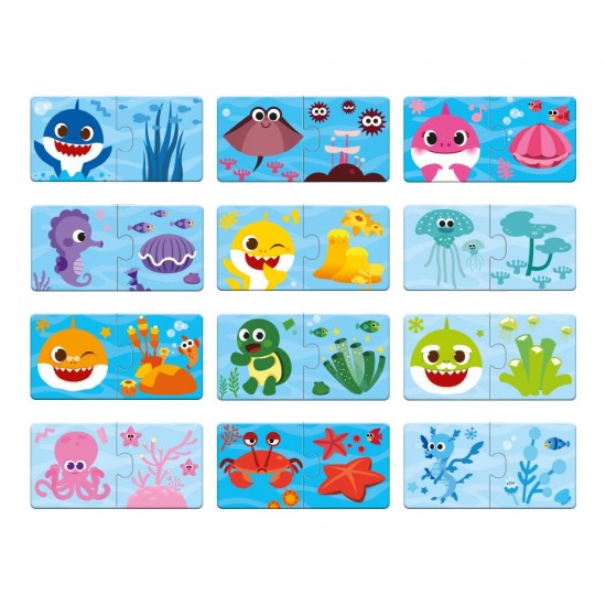 Baby toys Duo Puzzle Baby Shark Match the colours!, 200586 Baby toys Duo Puzzle Baby Shark Match the colours!, 200586