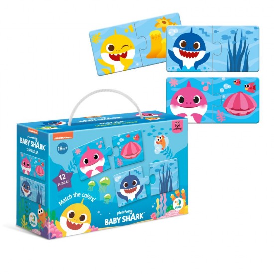 Baby toys Duo Puzzle Baby Shark Match the colours!, 200586 Baby toys Duo Puzzle Baby Shark Match the colours!, 200586