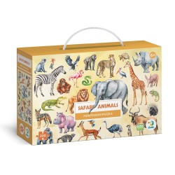 Educational puzzle Montessori puzzle  "Safari animals" 200 pcs, 300638