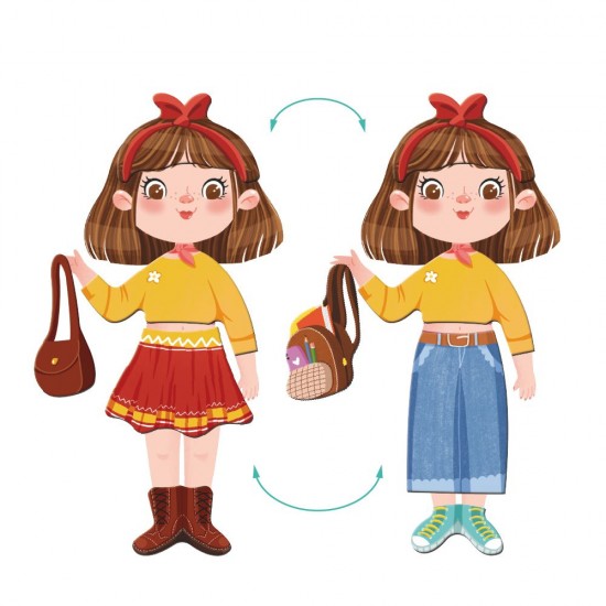 Attīstošā magnētiskā puzle Magnētiskā spēle Dress-up Fashion Girl, 200243 Attīstošā magnētiskā puzle Magnētiskā spēle Dress-up Fashion Girl, 200243