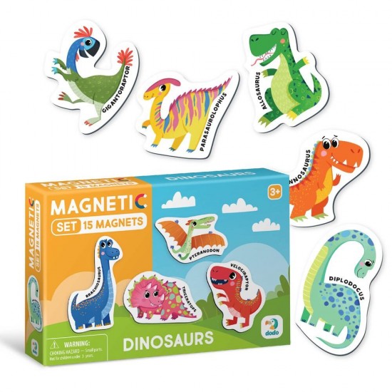 Attīstošā magnētiskā puzle Dinozauri, 200257 Attīstošā magnētiskā puzle Dinozauri, 200257