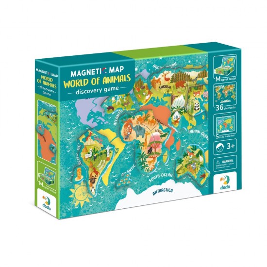 Educational magnetic puzzles Magnetic Map Animals, 200267 Educational magnetic puzzles Magnetic Map Animals, 200267