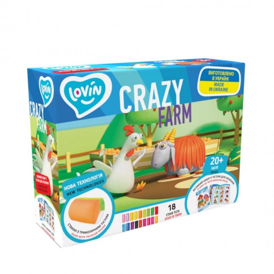 Creative set Play dough set - Crazy Farm, ETC41189 Creative set Play dough set - Crazy Farm, ETC41189