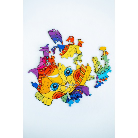 Wooden puzzle. KITTEN. 100 pcs