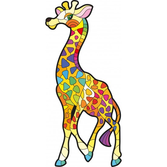 Wooden puzzle. GIRAFFE. 62 pcs