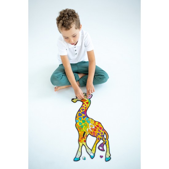 Wooden puzzle. GIRAFFE. 62 pcs