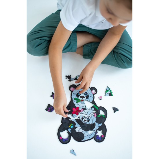 Wooden puzzle. PANDA. 52 pcs