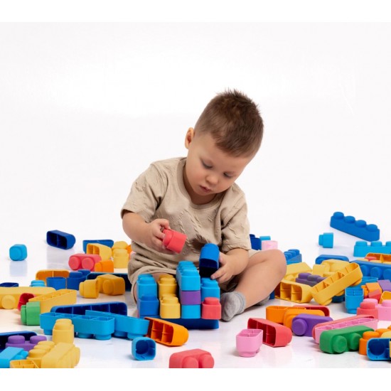 Antibakteriālo mīksto rotaļu kluču komplekts bērniem,Gt3105, 42gb.